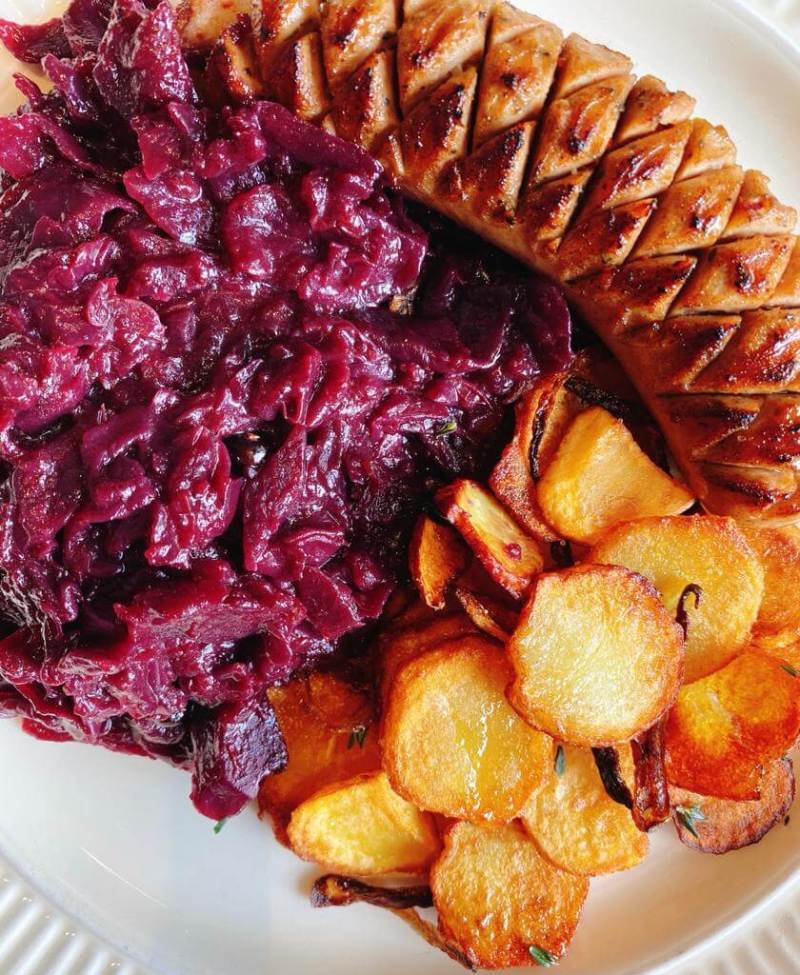 Rezept Rotkohl mit Chiliwurst