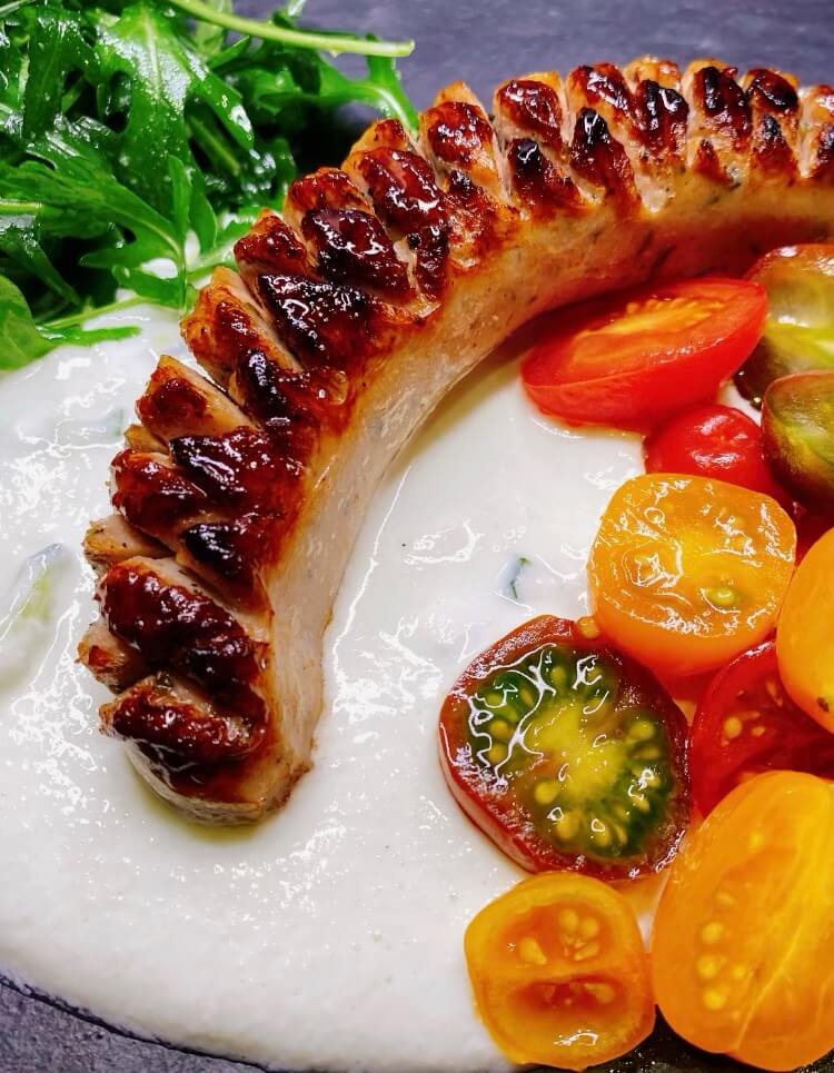 Rezept Tzatziki mit Wildkräuter Bratwurst