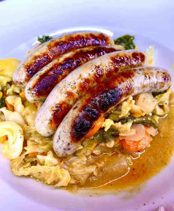 Herbstgemüse mit Nürnberger Bratwurst